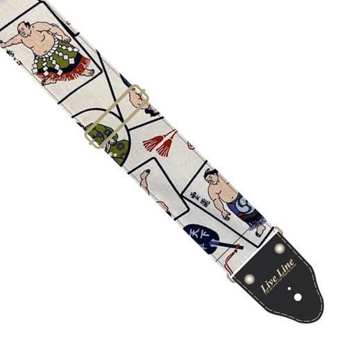 幅広70mm】Live Line LSB45SW 和風力士 ギターストラップ