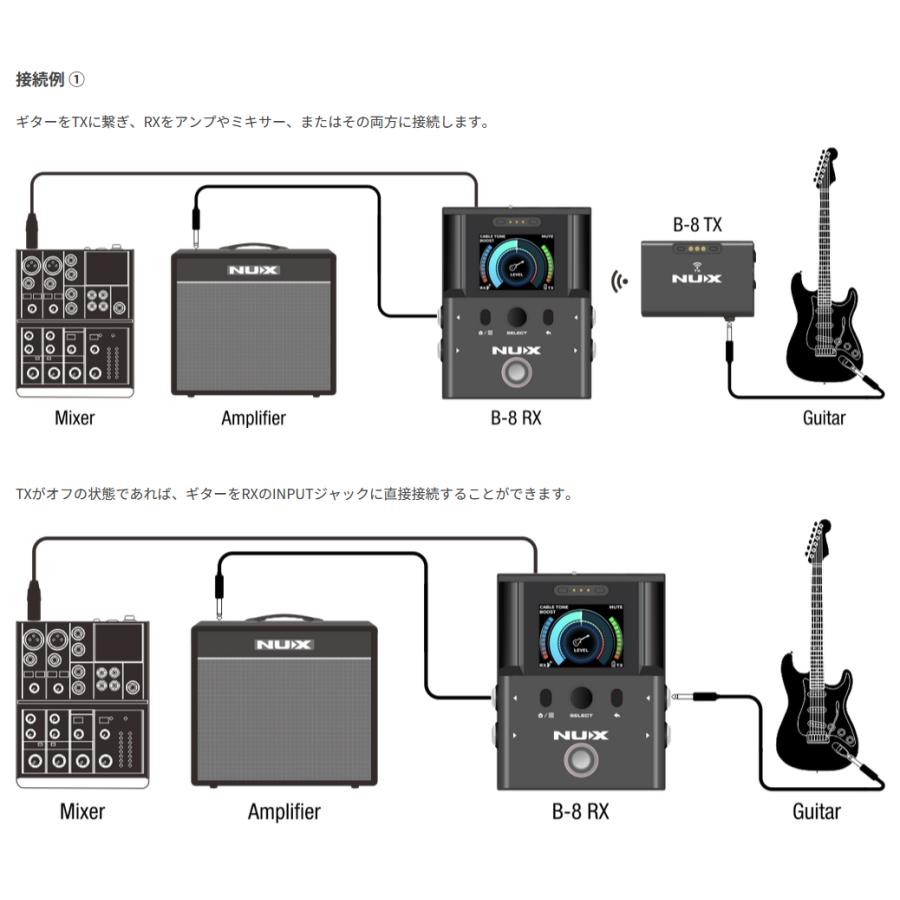 NUX B-8 -Professional Wireless System- │ ギター/ベース用