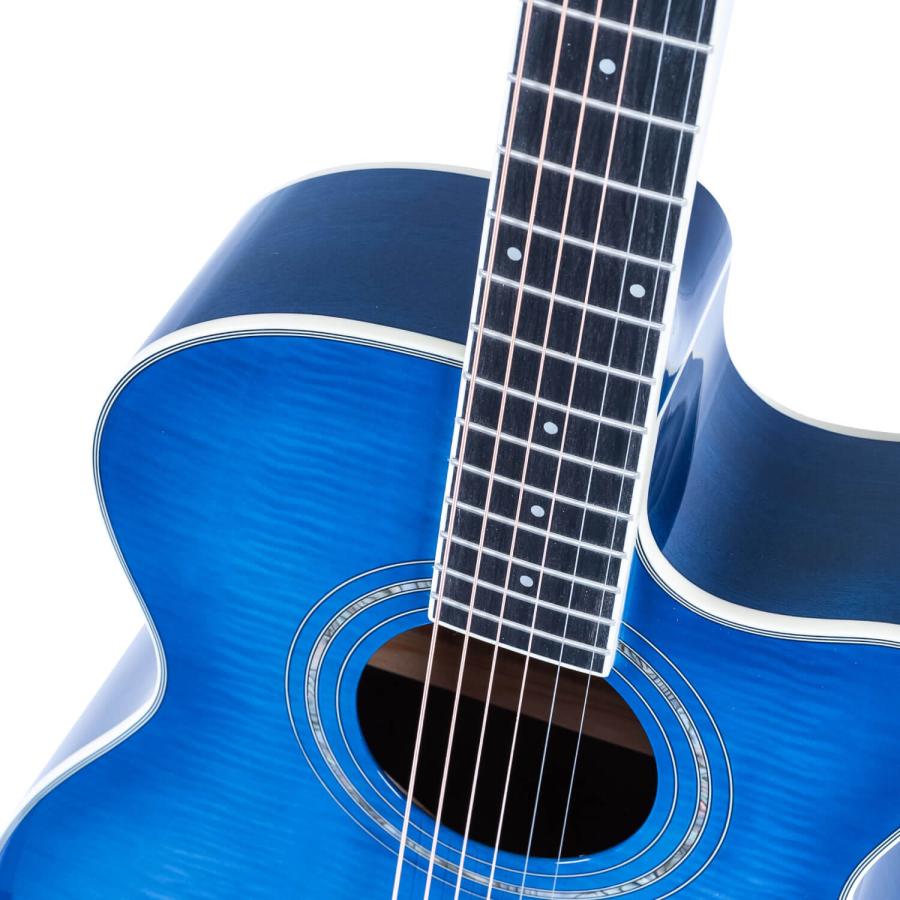 Washburn Washburn / EA15 FLAME TRANSPARENT BLUE 新品《エレアコ