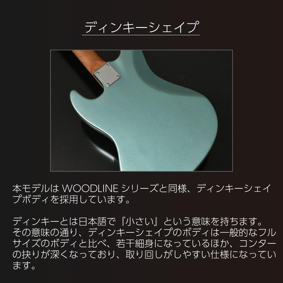 【Bacchus WL4-STD33 RSM】33インチ ジャズベース Bacchus バッカス WL4-STD33 RSM/M BLU-S ウッドライン エレキベース