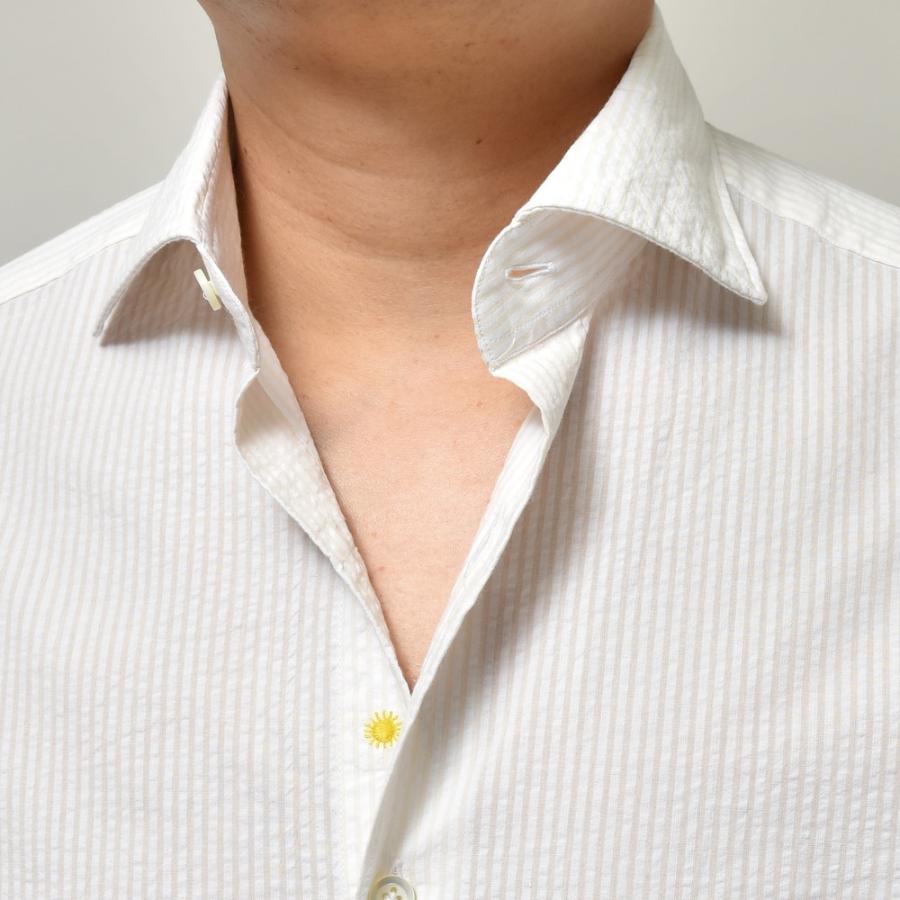 Giannetto（ジャンネット）コットンシアサッカーストライプ