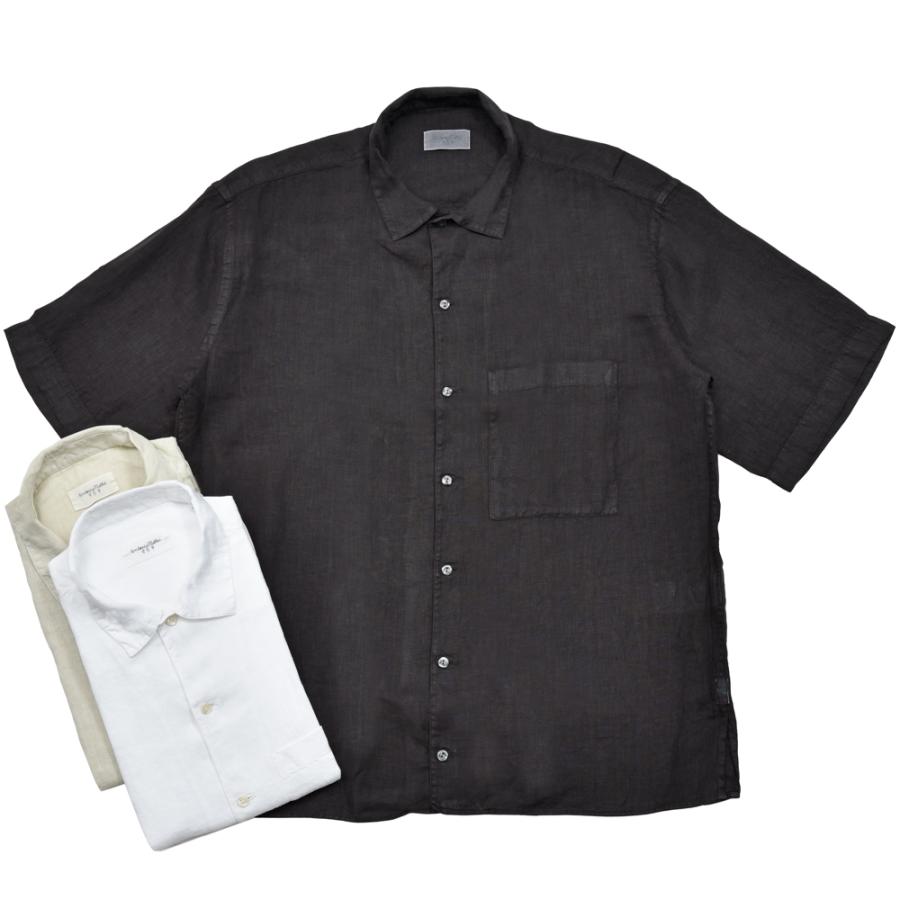 Tintoria Mattei（ティントリア マッテイ）リネンソリッドS/Sシャツ  