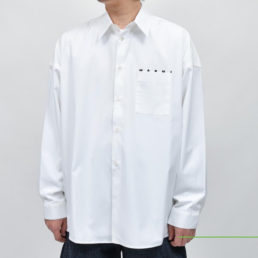 MARNI（マルニ）コットンポプリンロゴシャツ CUMU0061P2 USCT88 