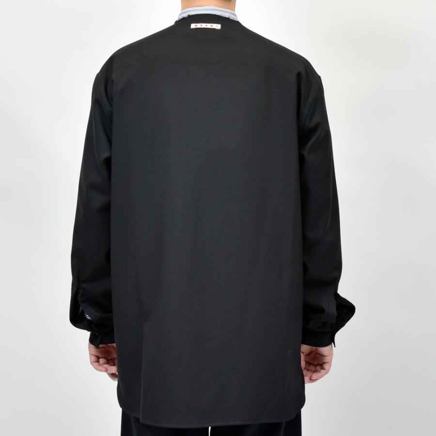 MARNI（マルニ）ウールトロピカルノーカラーシャツ CUMU0369A1 TW839 11052402138の画像
