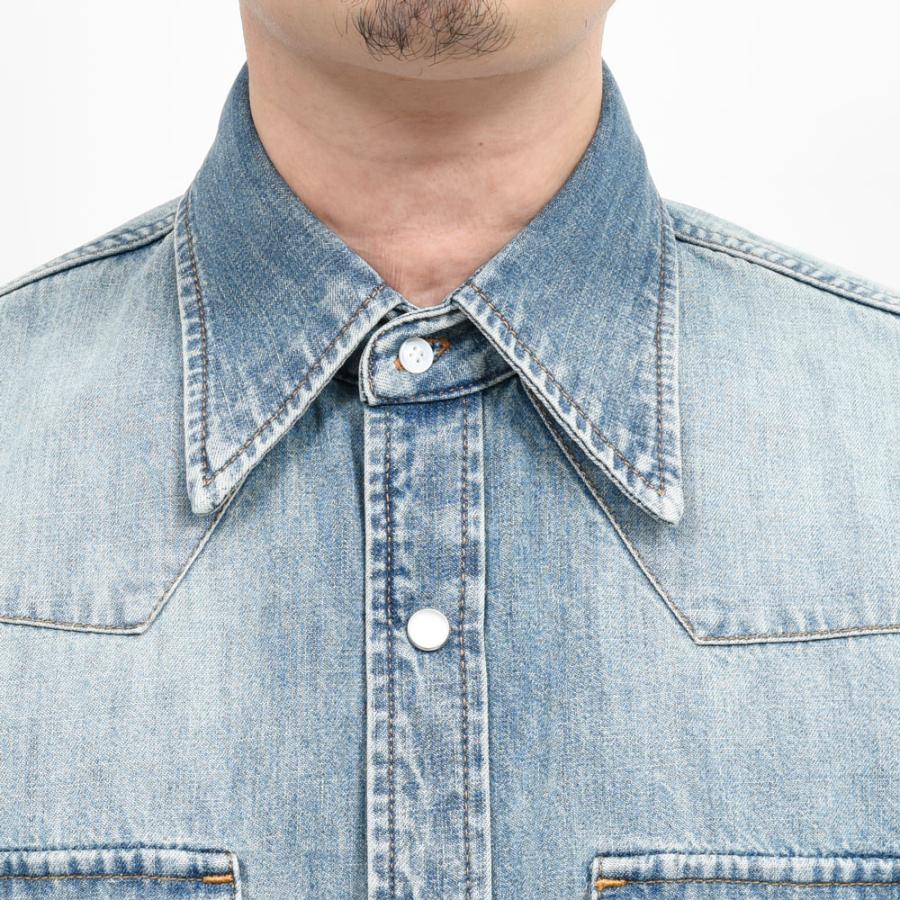 HUSBANDS（ハズバンズ）デニムウェスタンシャツ HES CWWS 11052409025