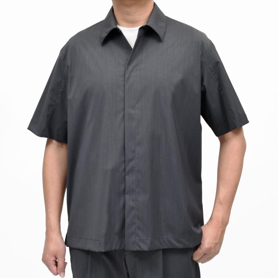 HERNO（ヘルノ）ウォーターレペレントテックウールショートスリーブシャツ CM000024U-33484 11065000132の画像
