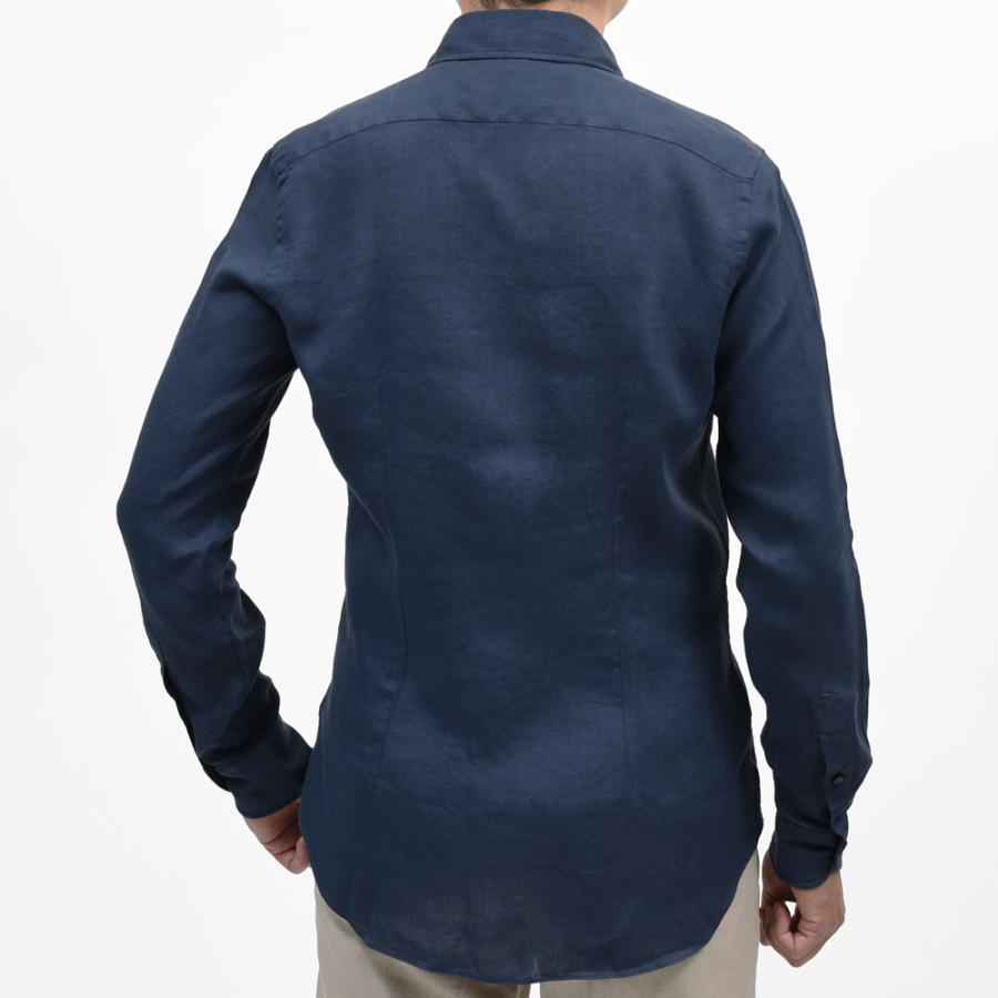 GLANSHIRT（グランシャツ）リネンソリッドセミワイドカラーシャツ 476-51402(M) 11065302052の画像