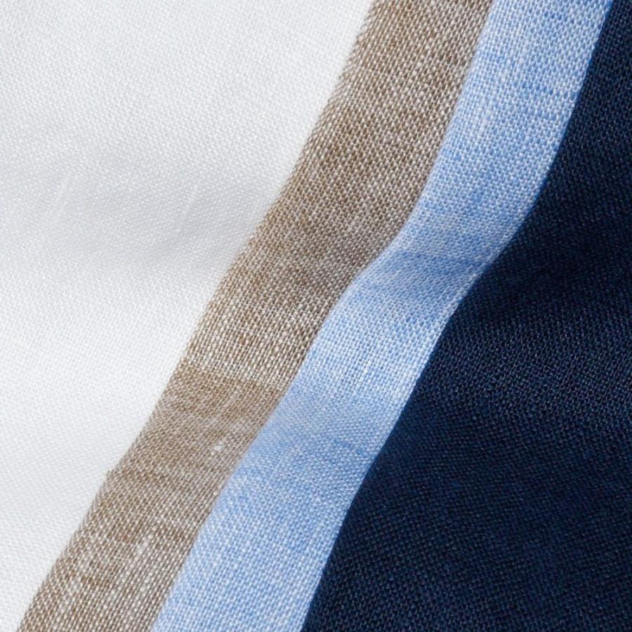 GLANSHIRT（グランシャツ）リネンソリッドセミワイドカラーシャツ 476-51402(M) 11065302052の画像