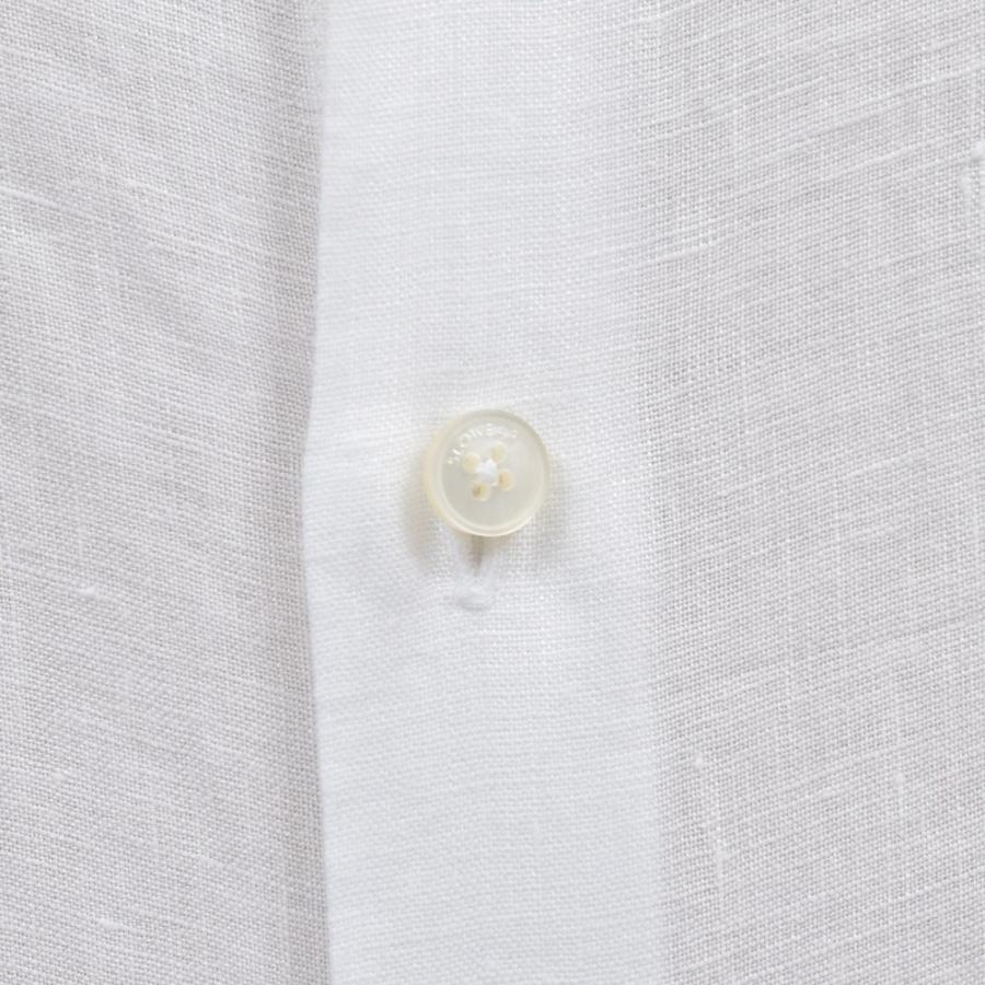 GLANSHIRT（グランシャツ）リネンソリッドセミワイドカラーシャツ 476-51402(M) 11065302052の画像