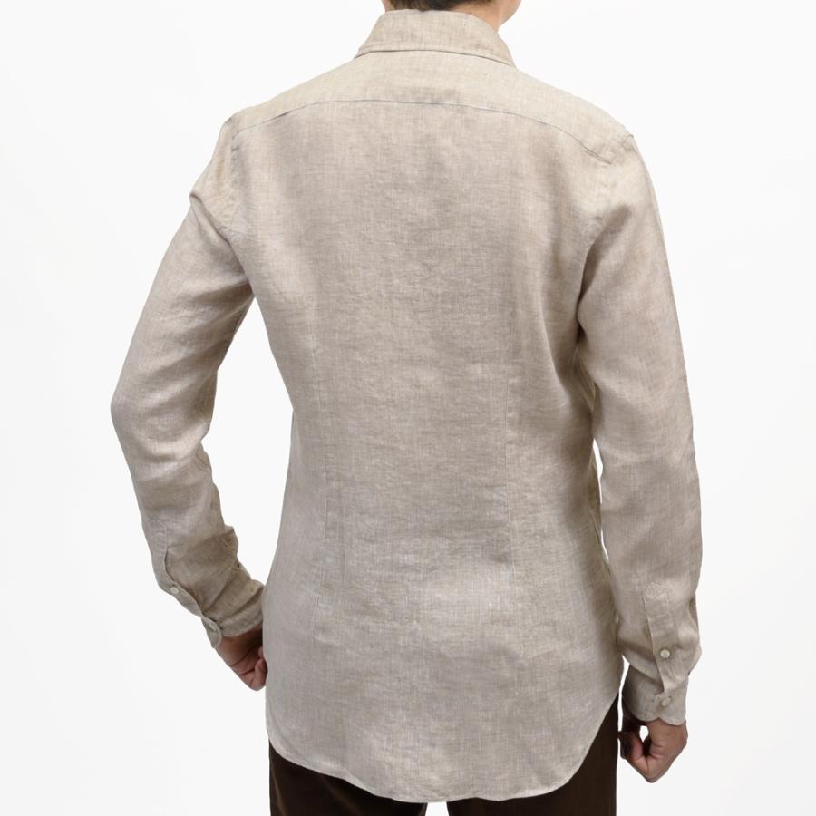 GLANSHIRT（グランシャツ）リネンソリッドセミワイドカラーシャツ 476-51402(M) 11065302052の画像
