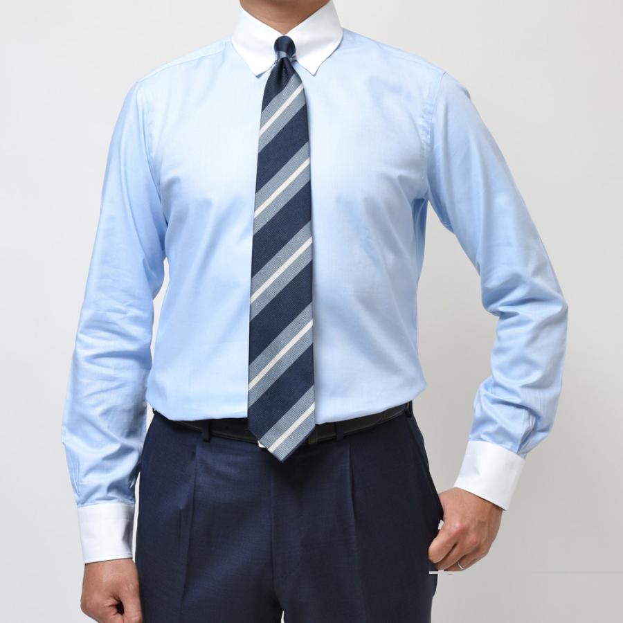 BARBA（バルバ）TAB コットンピンオックスタブカラークレリックシャツ