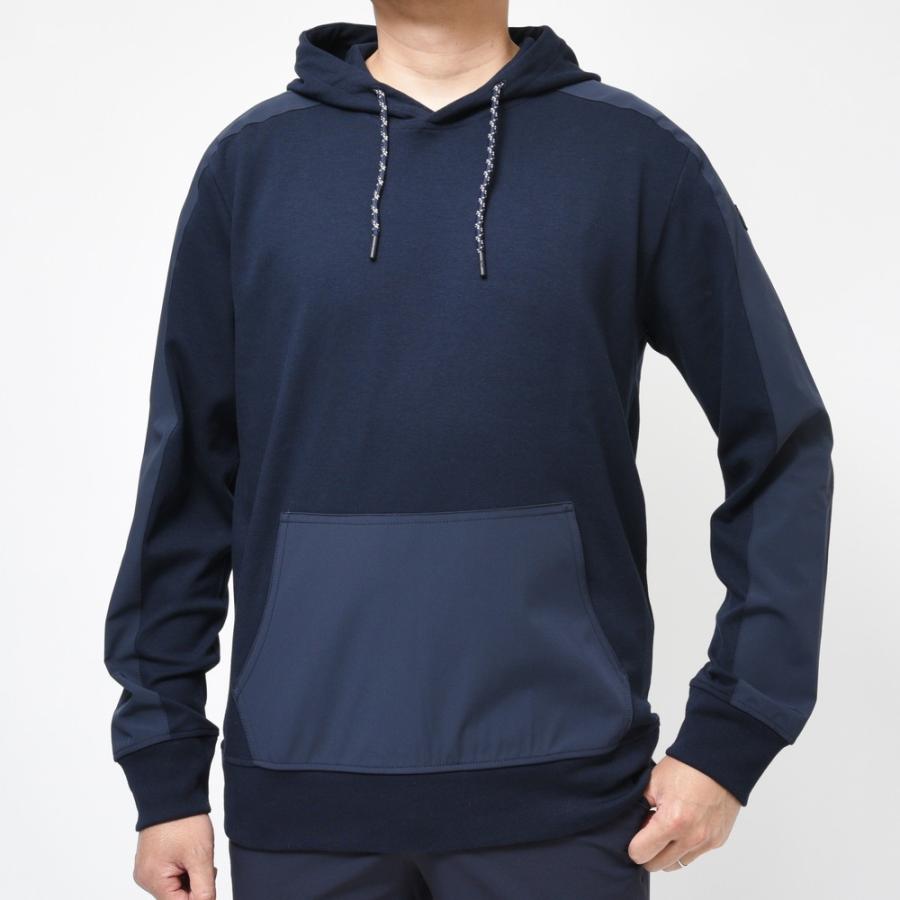 PAUL & SHARK（ポール アンド シャーク）コットンポリウレタンフライス×ポリエステルコンビプルオーバーフーディー 22411825 12021001054 |  | 02