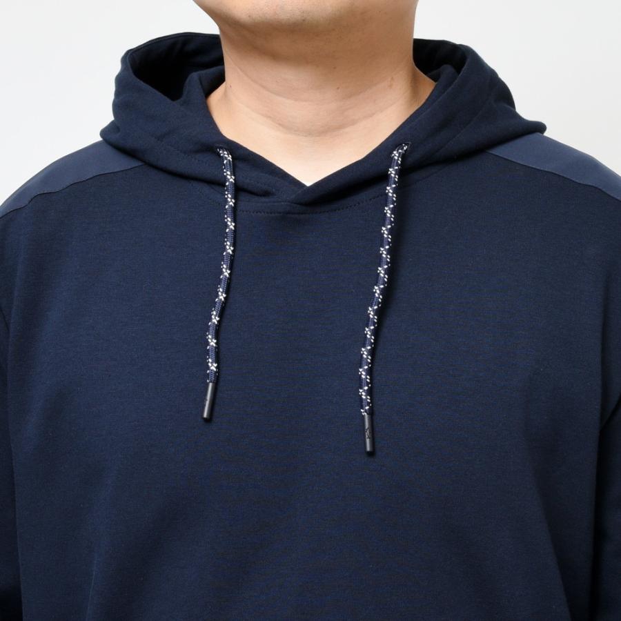 PAUL & SHARK（ポール アンド シャーク）コットンポリウレタンフライス×ポリエステルコンビプルオーバーフーディー 22411825 12021001054 |  | 05