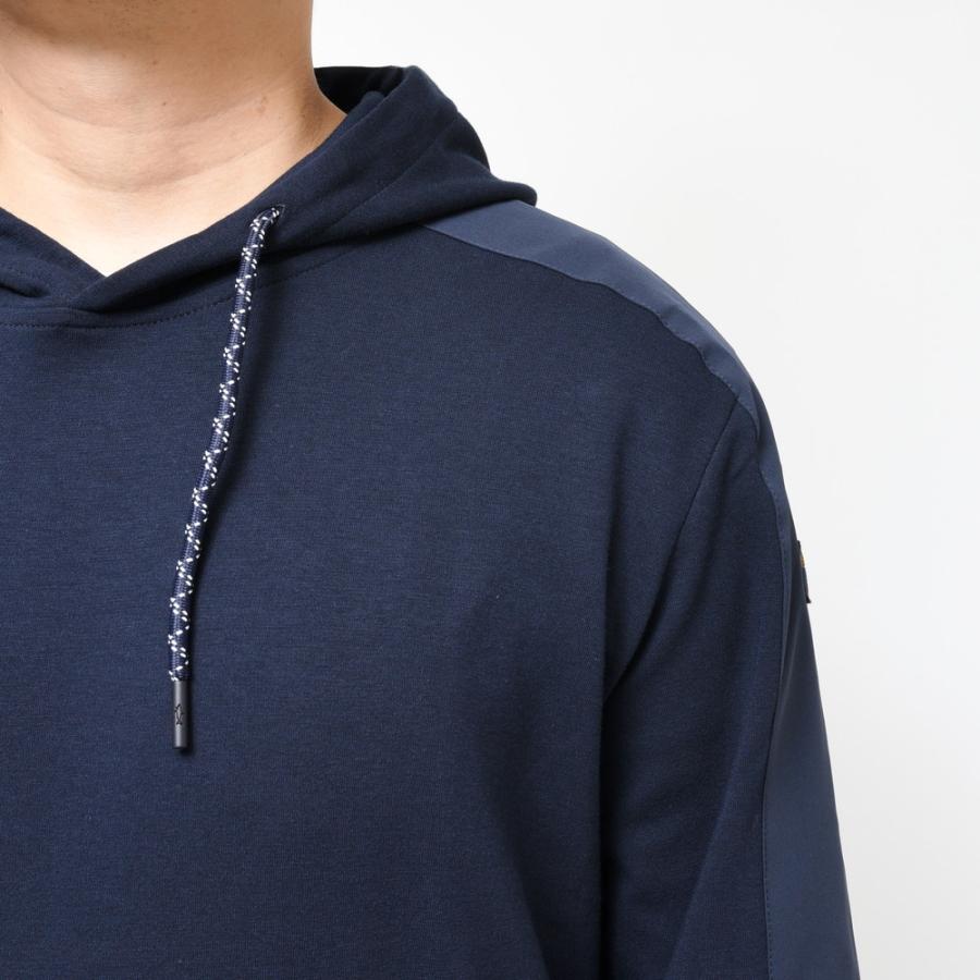 PAUL & SHARK（ポール アンド シャーク）コットンポリウレタンフライス×ポリエステルコンビプルオーバーフーディー 22411825 12021001054 |  | 06