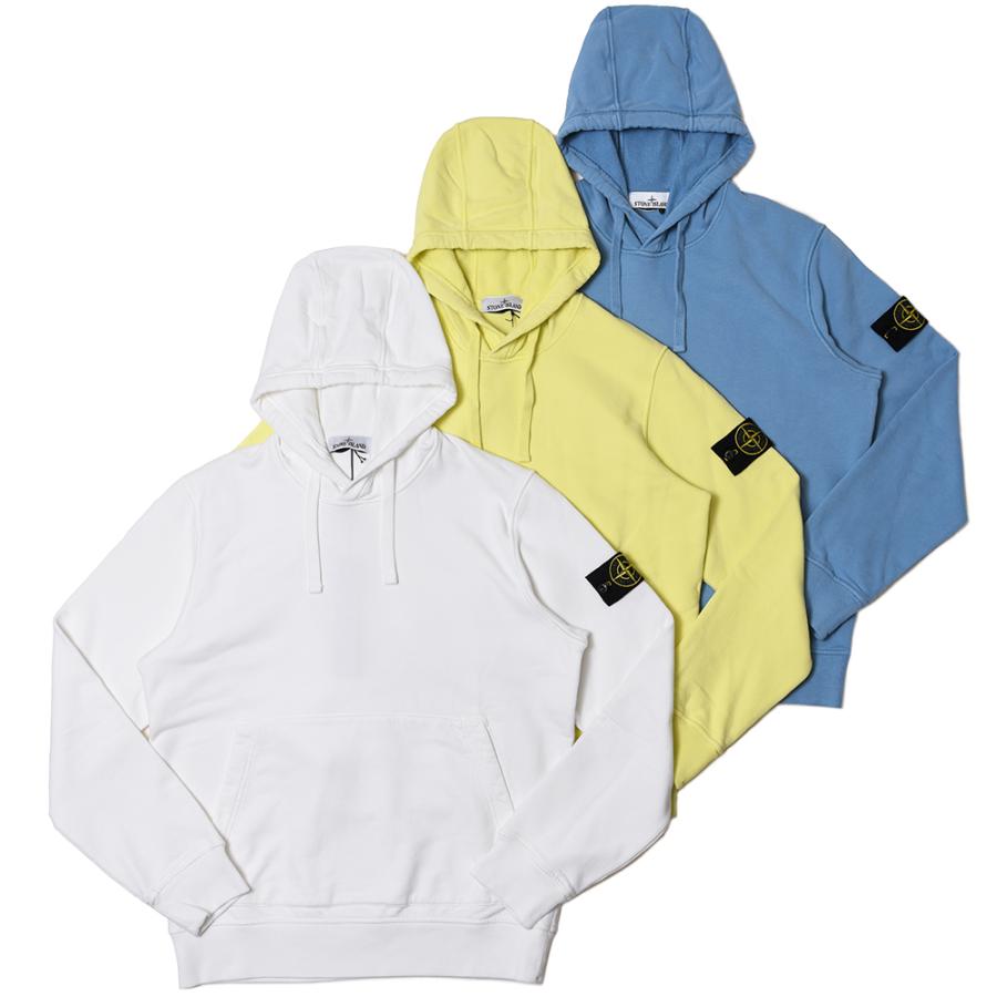 STONE ISLAND（ストーンアイランド）ガーメントダイコットンプルオーバースウェットフーディー 771564120 12022402109 | 