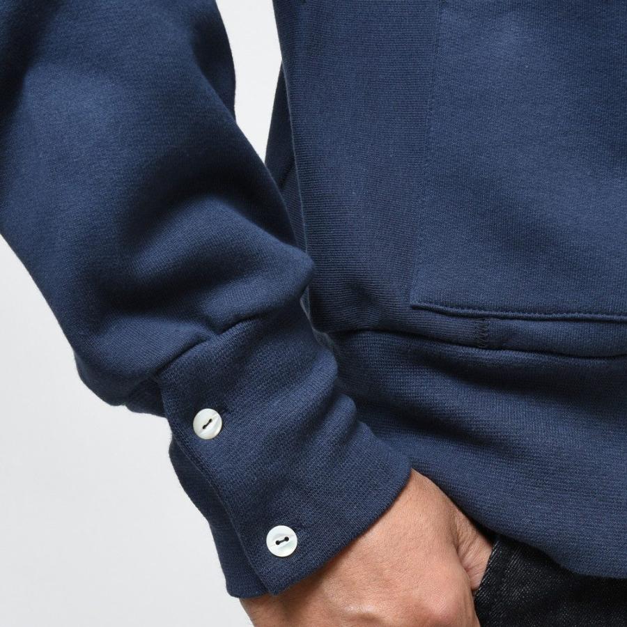 ELACIO（エラシオ）コットンスウェットカーディガン V-NK CARDIGAN
