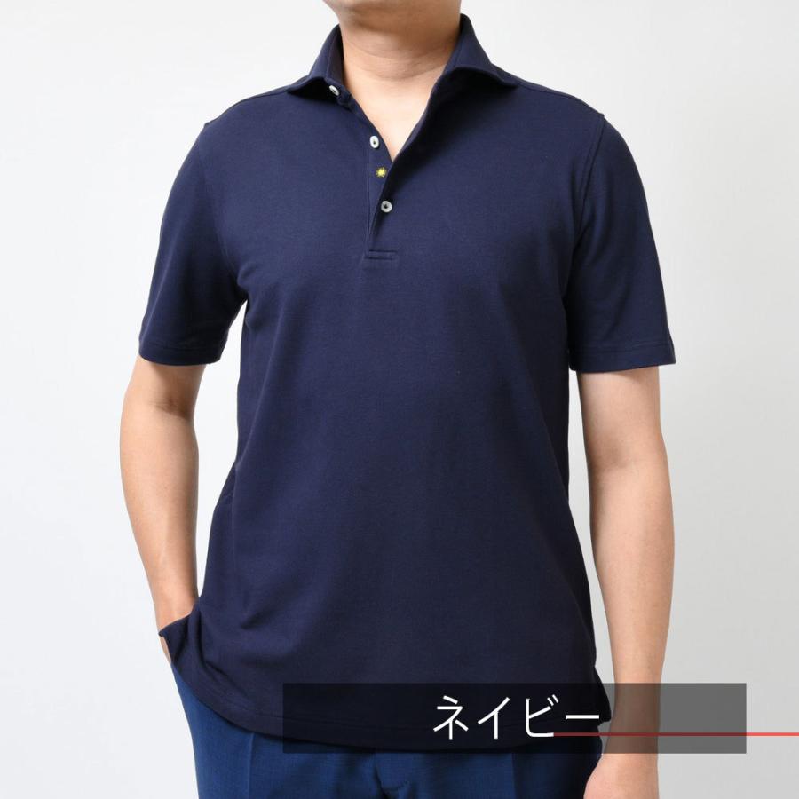 Giannetto（ジャンネット）ウォッシュドコットン鹿の子ソリッドカッタウェイカラーS/Sポロ VENICE/POLO/SHIRT SS 12121001109｜guji｜17