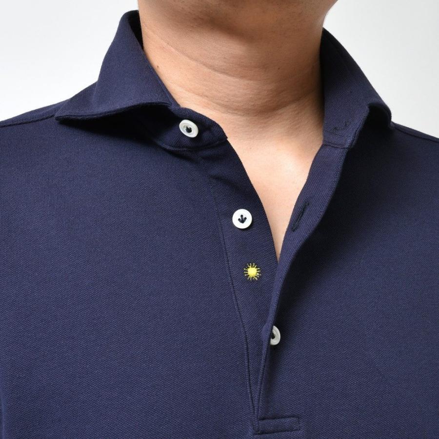 Giannetto（ジャンネット）ウォッシュドコットン鹿の子ソリッドカッタウェイカラーS/Sポロ VENICE/POLO/SHIRT SS 12121001109｜guji｜18