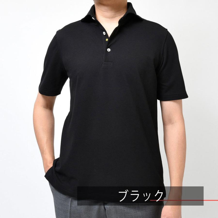 Giannetto（ジャンネット）ウォッシュドコットン鹿の子ソリッドカッタウェイカラーS/Sポロ VENICE/POLO/SHIRT SS 12121001109｜guji｜19