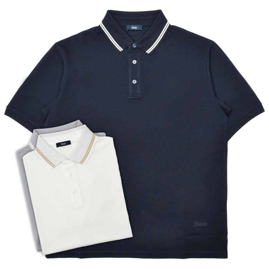 HERNO（ヘルノ）コットンマイクロピケジャージS/Sポロ JPL00148U-54016 12161600132PS3 | 