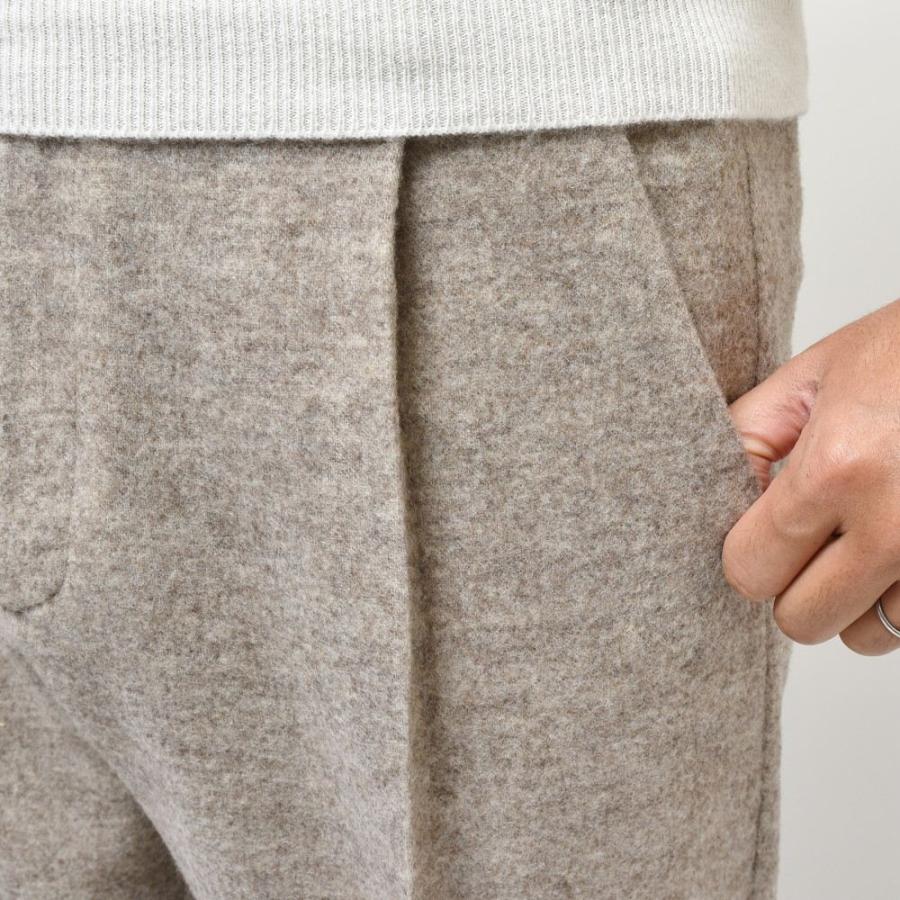 T-JACKET（ティージャケット）ウールコットンメランジフランネルジャージ1プリーツテーパードシャーリングパンツ 70271004 13026003065 |  | 04