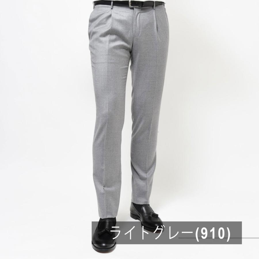 INCOTEX（インコテックス）SLIM FIT SUPER100'sウールサキソニーソリッド1プリーツテーパードパンツ 1T0031-1645A 13032201052｜guji｜07