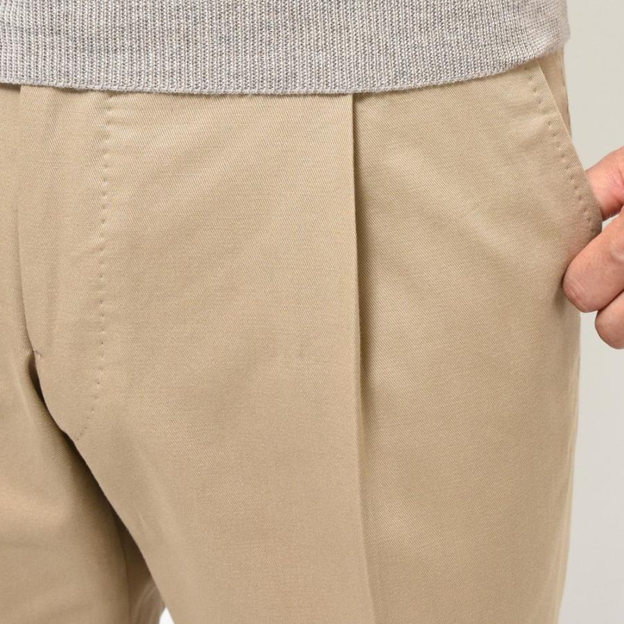 五十嵐トラウザーズ スラックス 薄いベージュ 1プリーツ IGARASHI TROUSERS（五十嵐トラウザーズ）コットンチノソリッド1