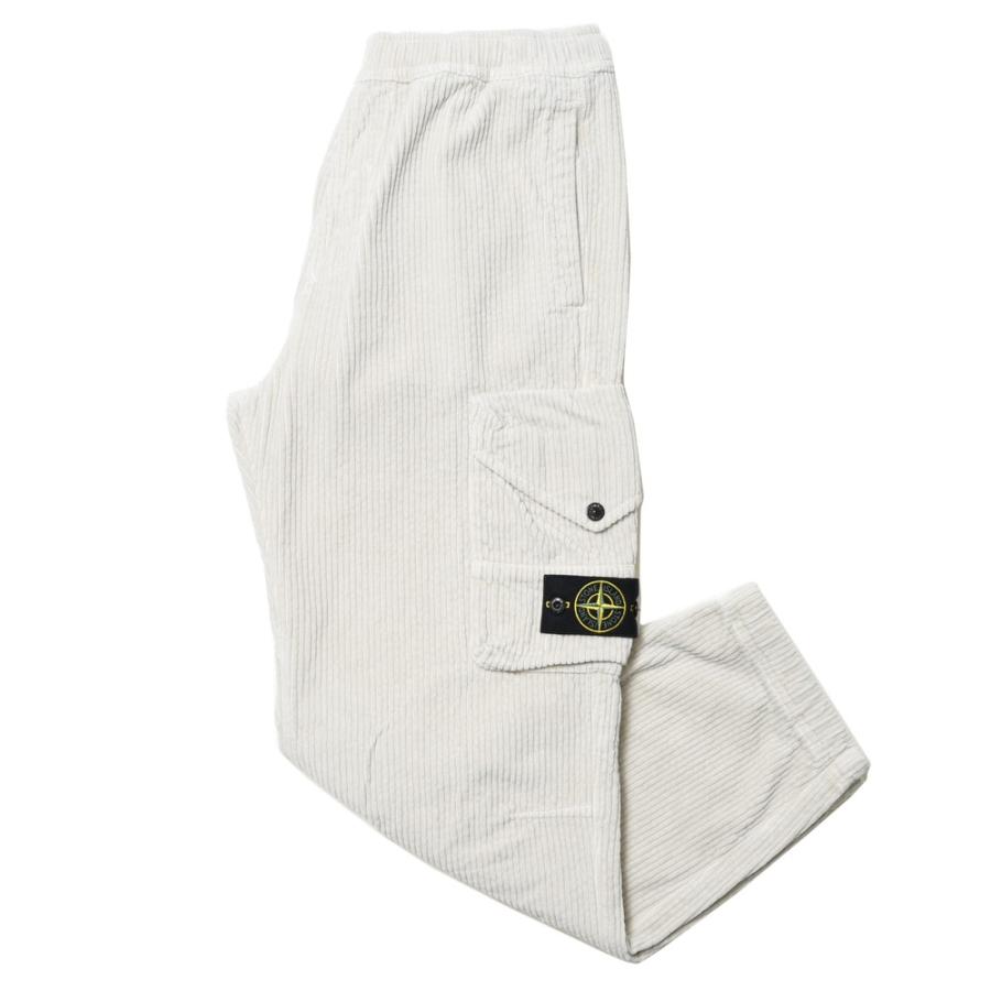 ガーメントダイコットンストレッチシャーリングテーパードカーゴパンツ STONE ISLAND(ストーンアイランド)ガーメントダイコットンストレッチ