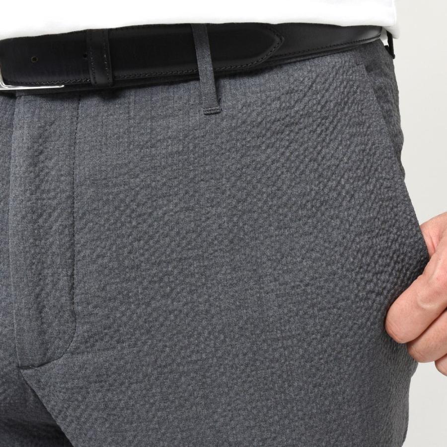交換無料！INCOTEX（インコテックス）SLIM FIT ストレッチウールシアサッカーバックシャーリングテーパードパンツ 1TO084C-90433  13035204052 PS3