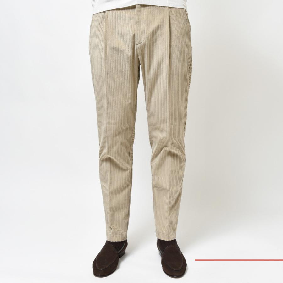 T-JACKET（ティージャケット）コットンストレッチコーデュロイ1プリーツテーパードシャーリングパンツ 13071004 13036002065 |  | 06