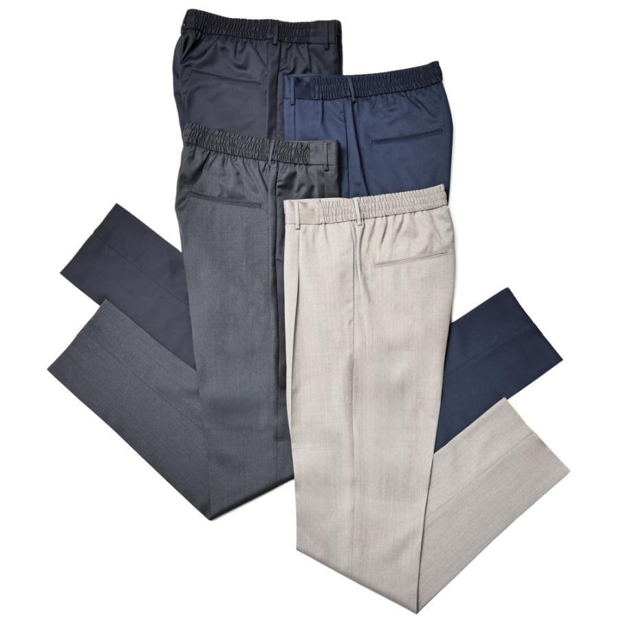 別注】TAGLIATORE タリアトーレ 2プリーツ ウールフランネル パンツ