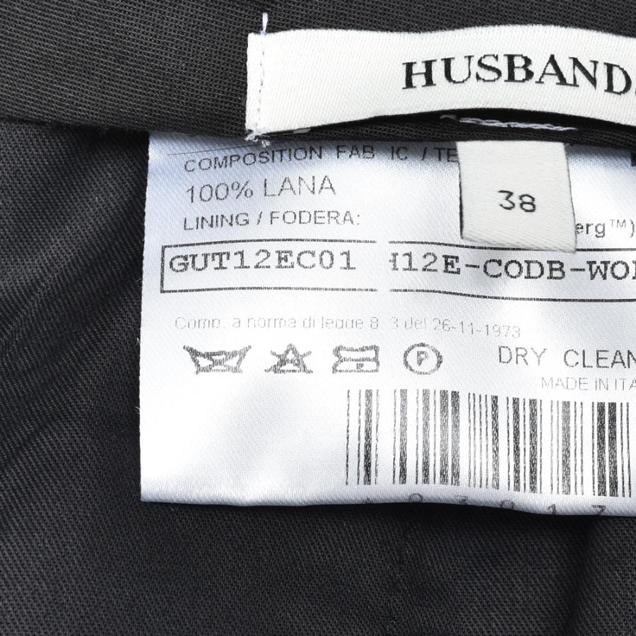 HUSBANDS（ハズバンズ）ウールピンストライプフレアパンツ H12E CODB 