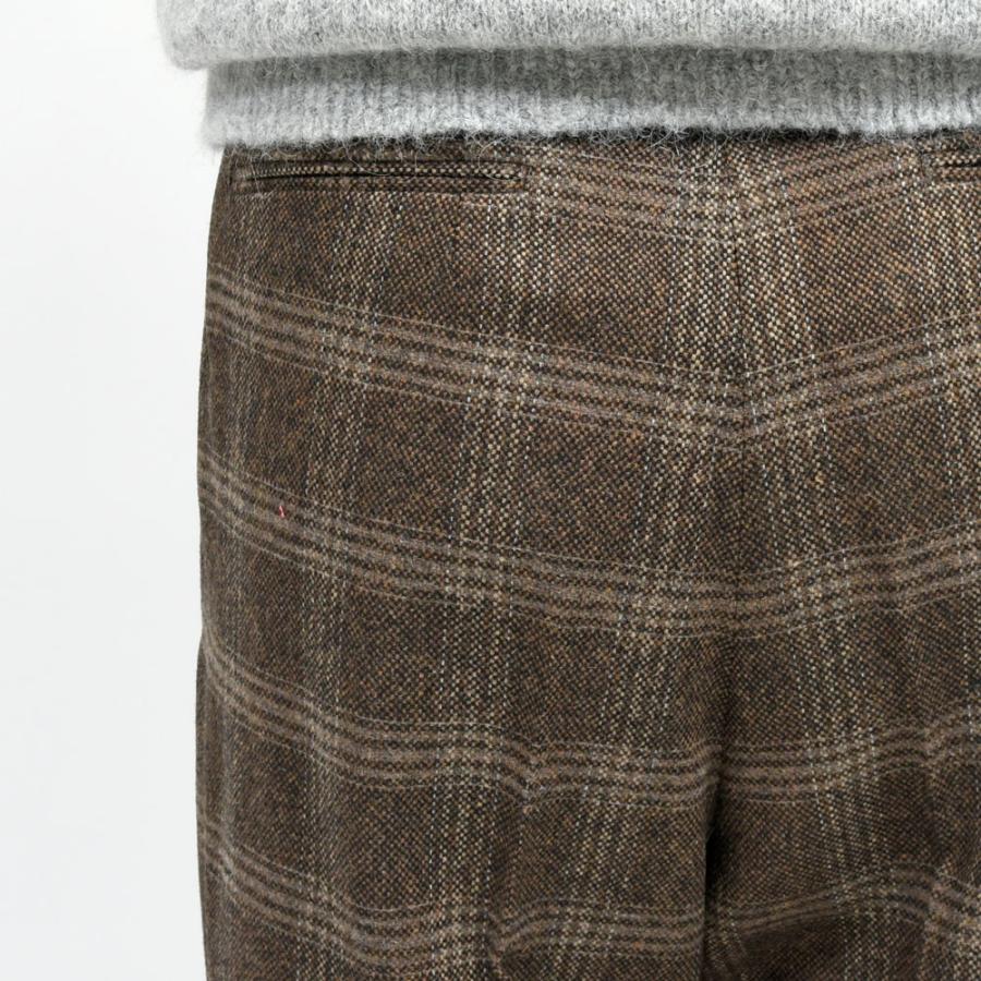 BERNARD ZINS（ベルナール ザンス）VANEAU ウールポリエステルチェック2インプリーツパンツ 71600 13052400030【SALE30】