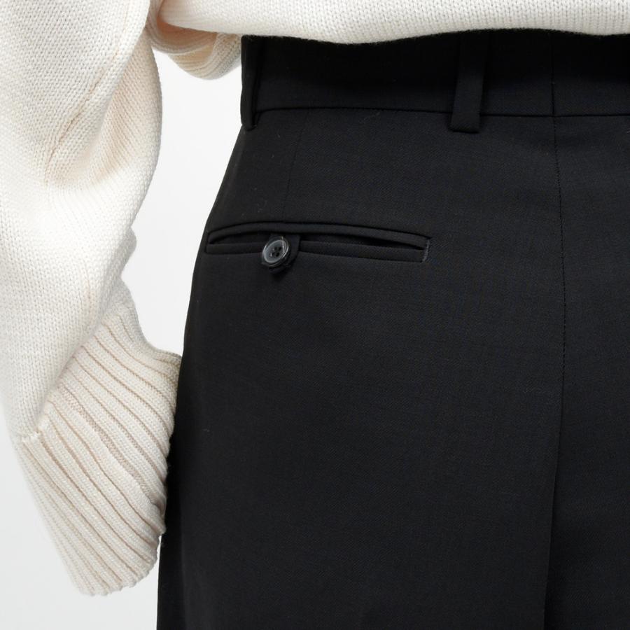 LA COLLECTION（ラ コレクション）ウールサージ2インプリーツワイドパンツ IRA TROUSERS genderless 13052701039の画像