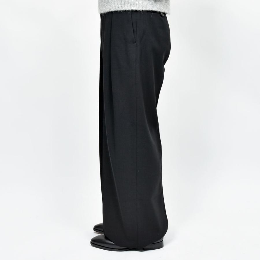 LA COLLECTION（ラ コレクション）ウールサージ2インプリーツワイドパンツ IRA TROUSERS genderless 13052701039の画像