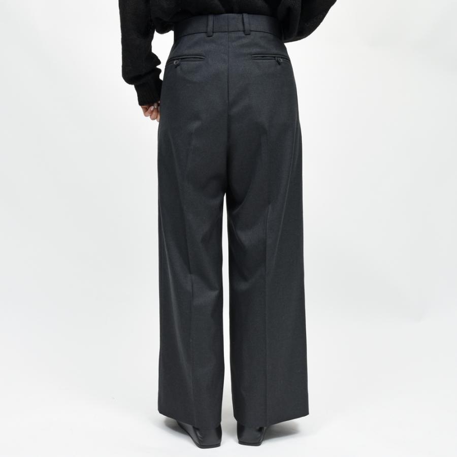 LA COLLECTION（ラ コレクション）ウールサージ2インプリーツワイドパンツ IRA TROUSERS genderless 13052701039の画像