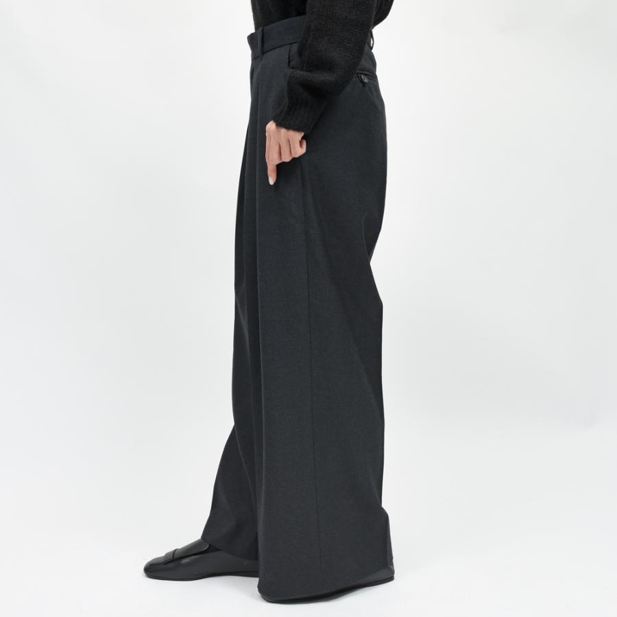 LA COLLECTION（ラ コレクション）ウールサージ2インプリーツワイドパンツ IRA TROUSERS genderless 13052701039の画像