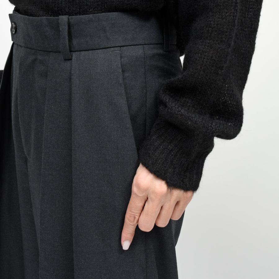 LA COLLECTION（ラ コレクション）ウールサージ2インプリーツワイドパンツ IRA TROUSERS genderless 13052701039の画像