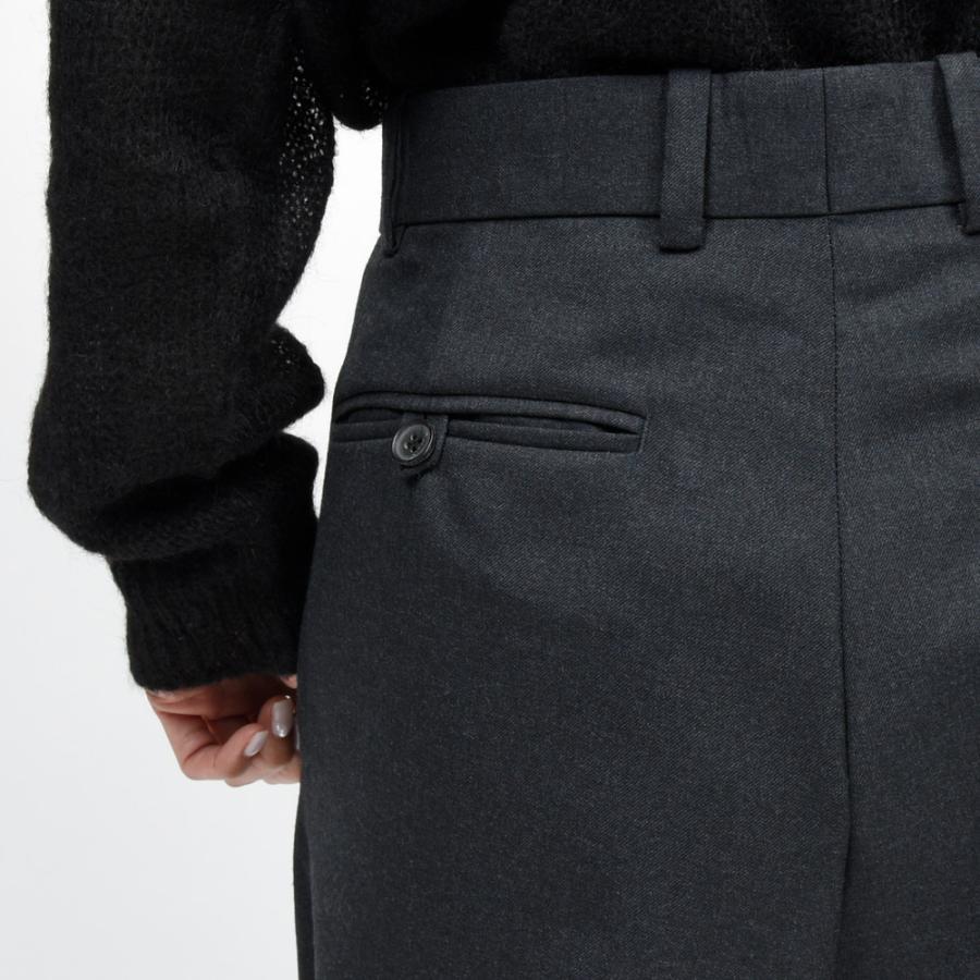 LA COLLECTION（ラ コレクション）ウールサージ2インプリーツワイドパンツ IRA TROUSERS genderless 13052701039の画像