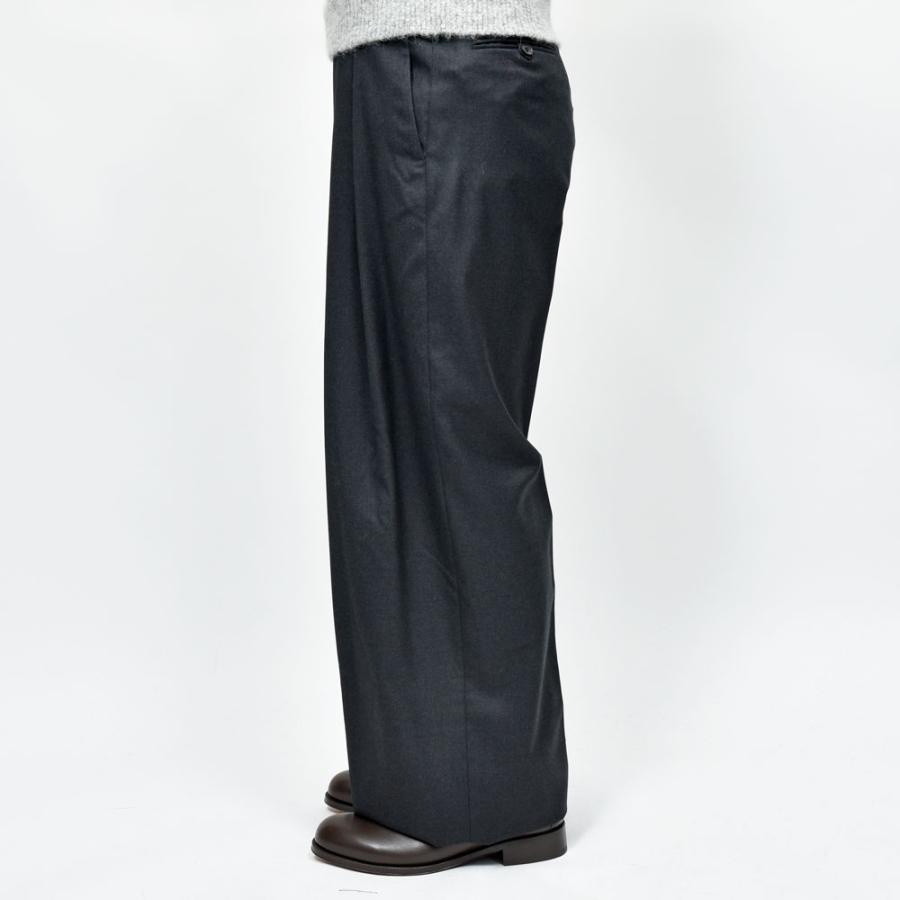 LA COLLECTION（ラ コレクション）ウールサージ2インプリーツワイドパンツ IRA TROUSERS genderless 13052701039の画像