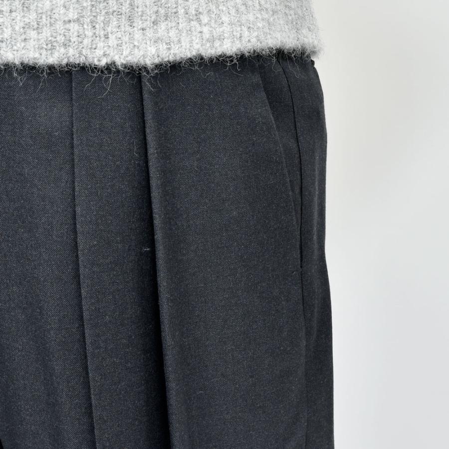 LA COLLECTION（ラ コレクション）ウールサージ2インプリーツワイドパンツ IRA TROUSERS genderless 13052701039の画像