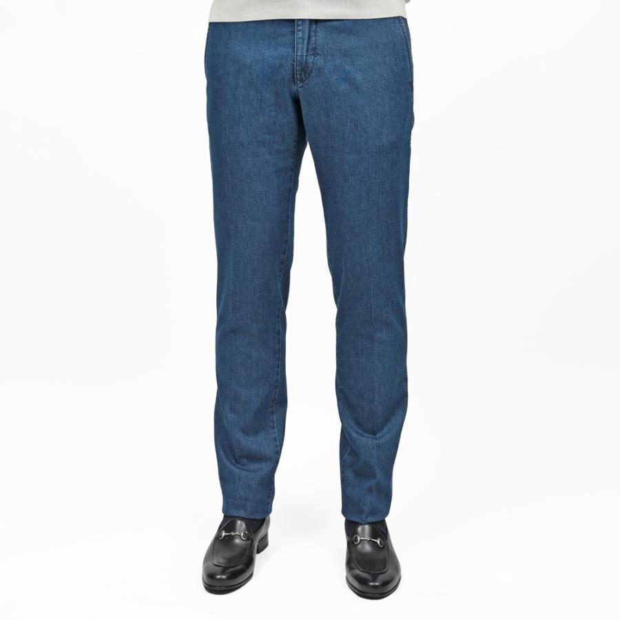INCOTEX SLACKS（インコテックス スラックス）SLIM FIT ウォッシュドデニムテーパードパンツ 18S100/6608A/51504 13061000052の画像