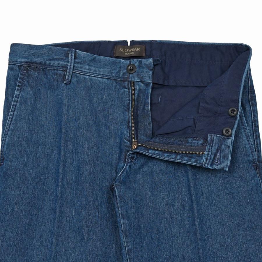 INCOTEX SLACKS（インコテックス スラックス）SLIM FIT ウォッシュドデニムテーパードパンツ 18S100/6608A/51504 13061000052の画像