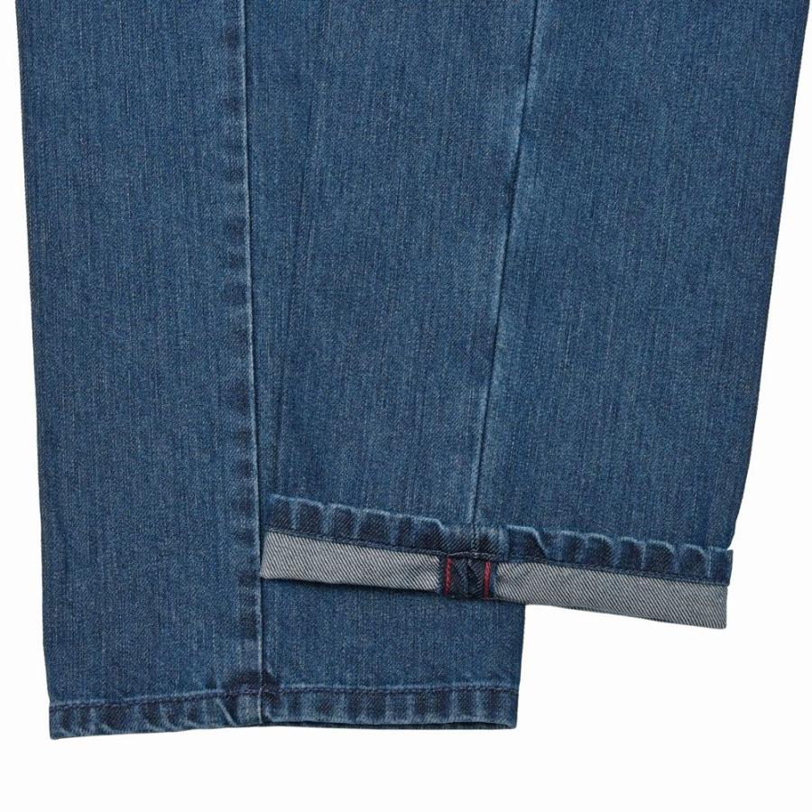 INCOTEX SLACKS（インコテックス スラックス）SLIM FIT ウォッシュドデニムテーパードパンツ 18S100/6608A/51504 13061000052の画像