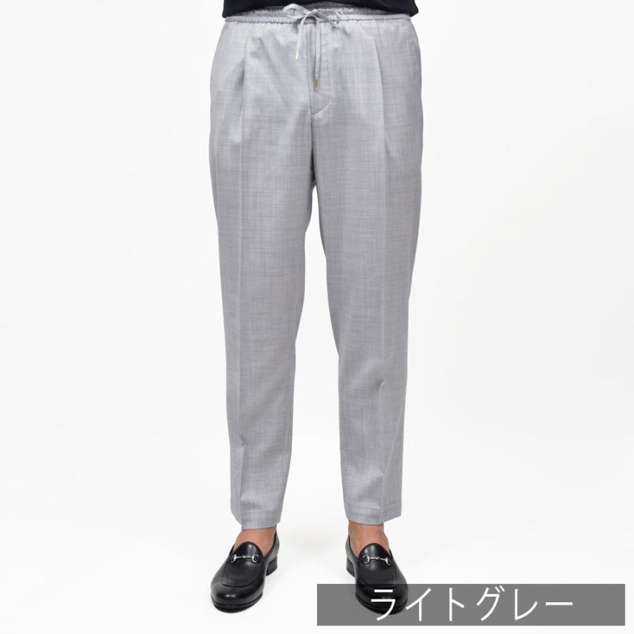 BRIGLIA1949（ブリリア1949）WIMBLEDONウィンブルドン REDA ACTIVEウールトロピカル1プリーツテーパードシャーリングパンツ WIMBS132 13061002109の画像