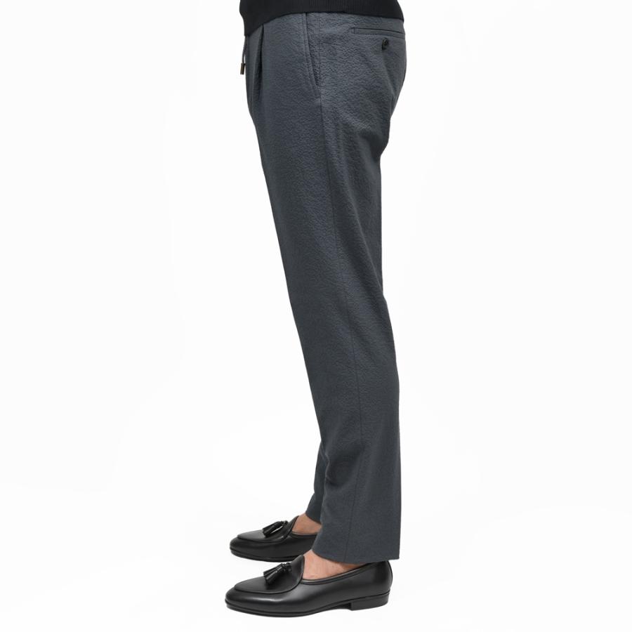 INCOTEX（インコテックス）TAPERED FIT ストレッチコットンシルクシアサッカー1プリーツシャーリングパンツ 470-51534(M) 13065302052の画像