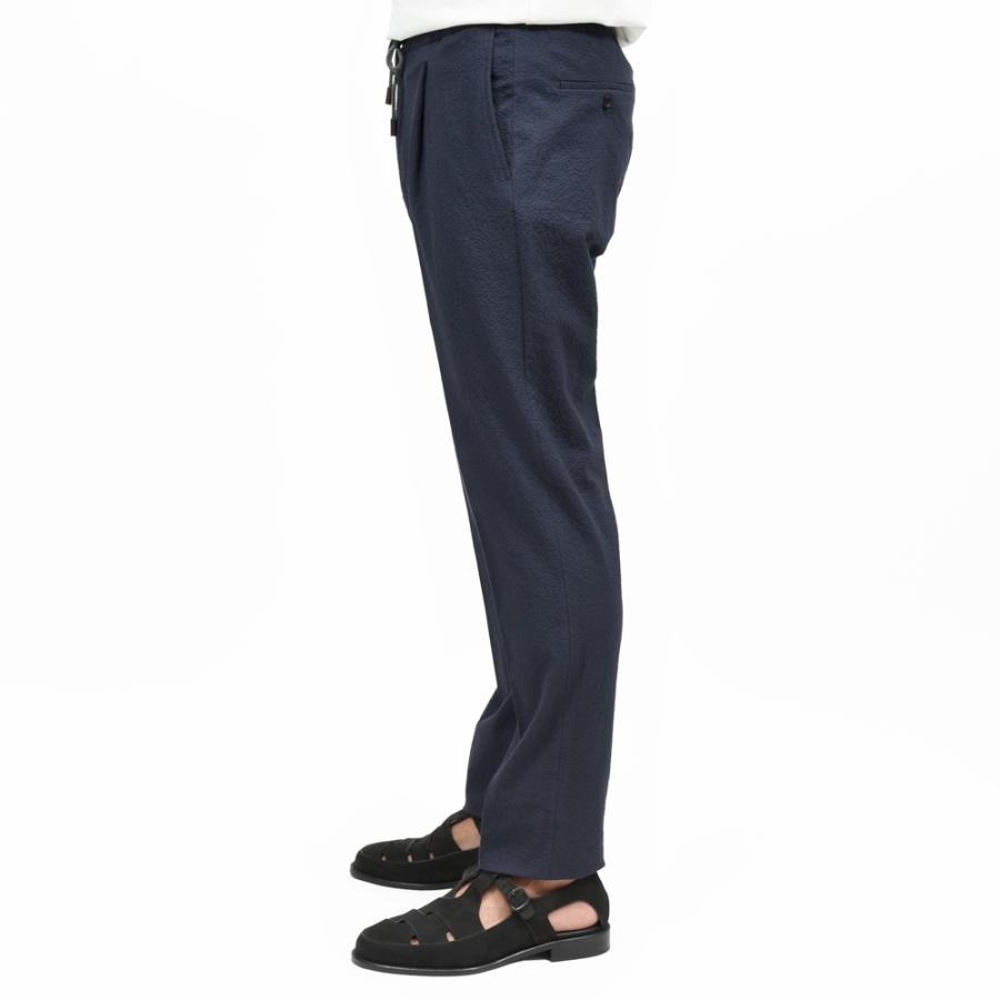 INCOTEX（インコテックス）TAPERED FIT ストレッチコットンシルクシアサッカー1プリーツシャーリングパンツ 470-51534(M) 13065302052の画像