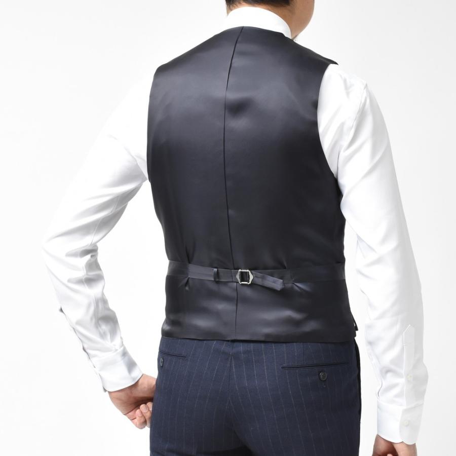 guji（グジ）ウールフレスコチョークストライプジレ(MADE BY RING JACKET / FOX Brothersファブリック使用)【春/夏】 14001201028   【SALE30】 |  | 02