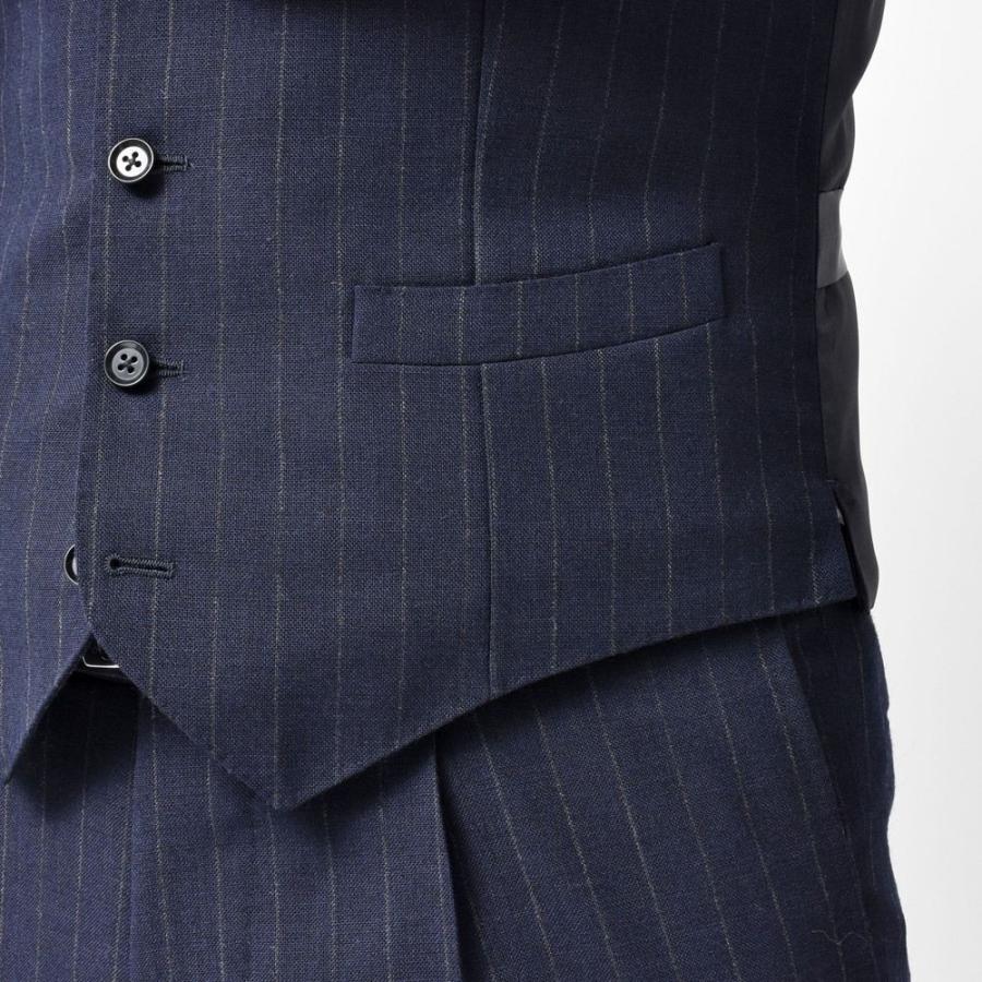 guji（グジ）ウールフレスコチョークストライプジレ(MADE BY RING JACKET / FOX Brothersファブリック使用)【春/夏】 14001201028   【SALE30】 |  | 03