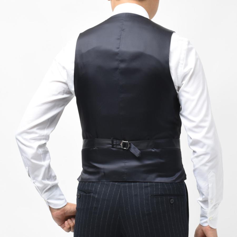 guji（グジ）ウールカシミアフランネルチョークストライプジレ(MADE BY RING JACKET / CARLO BARBERAファブリック使用) 【秋/冬】14002200028 |  | 02